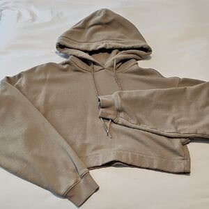 Alo Yogal Tan Cropped Hoodie XS